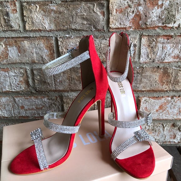 Strappy Studded Heels - Picture 1 of 4